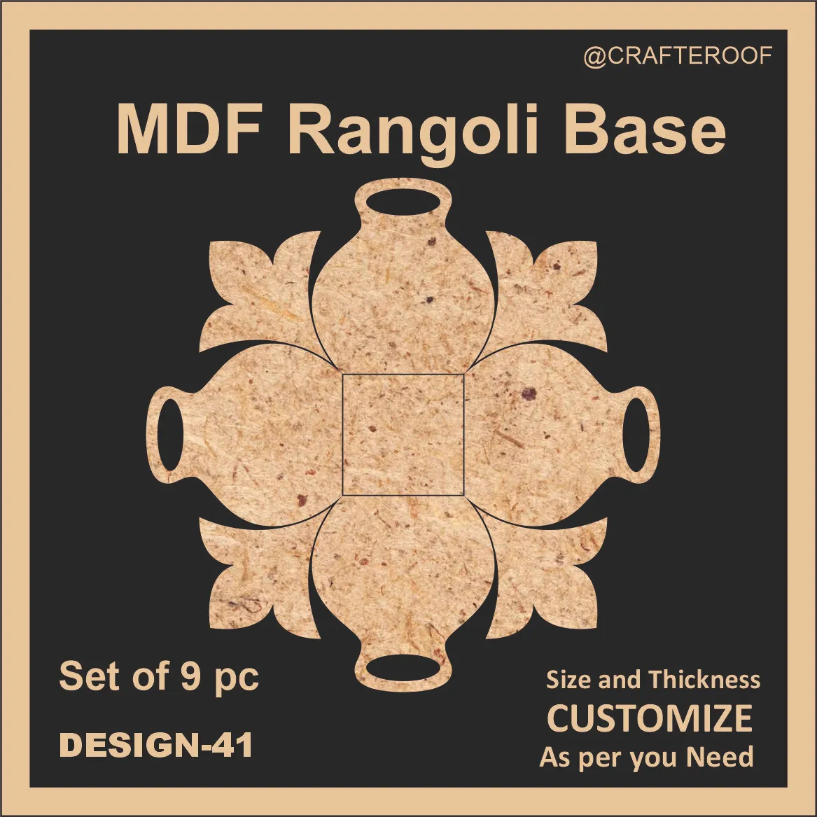 Mdf Rangoli Base - Design #41