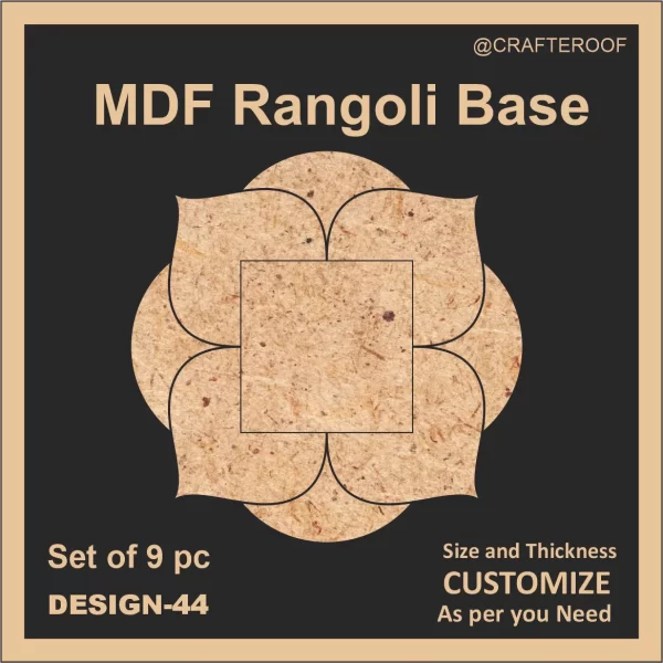 Mdf Rangoli Base - Design #44