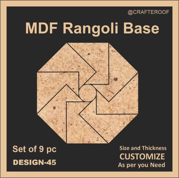 Mdf Rangoli Base - Design #45
