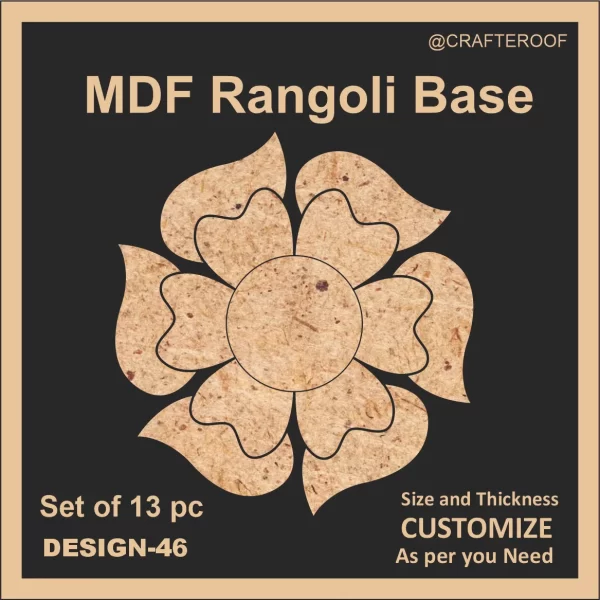 Mdf Rangoli Base - Design #46