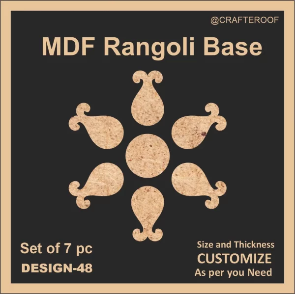 Mdf Rangoli Base - Design #48