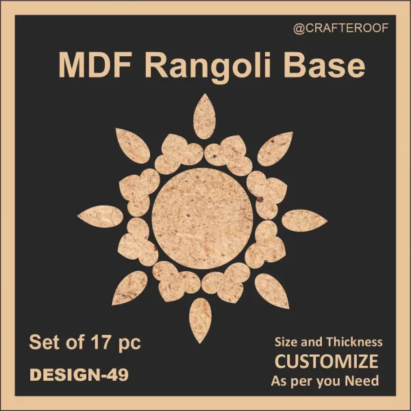 Mdf Rangoli Base - Design #49