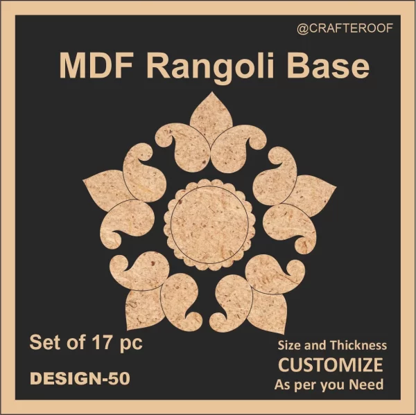 Mdf Rangoli Base - Design #50