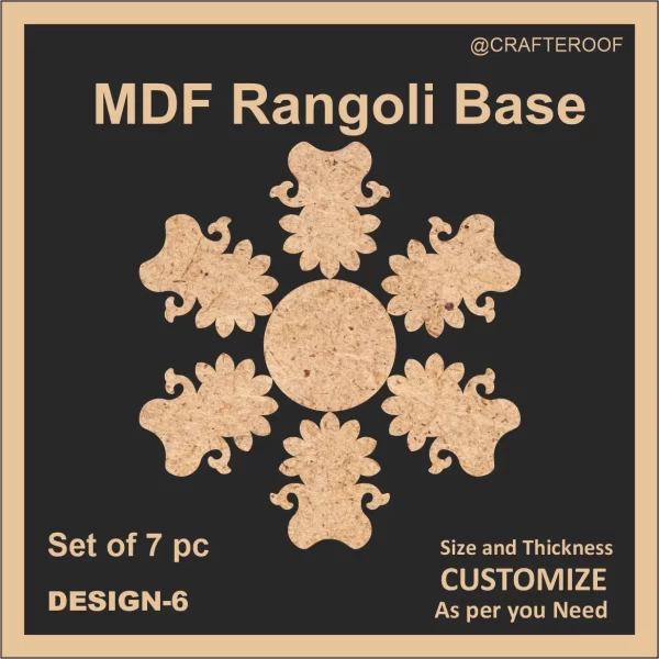 Mdf Rangoli Base - Design #6