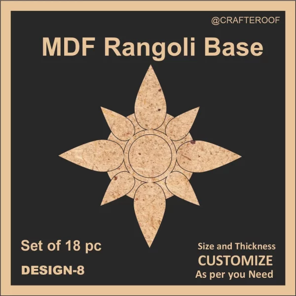 Mdf Rangoli Base - Design #8