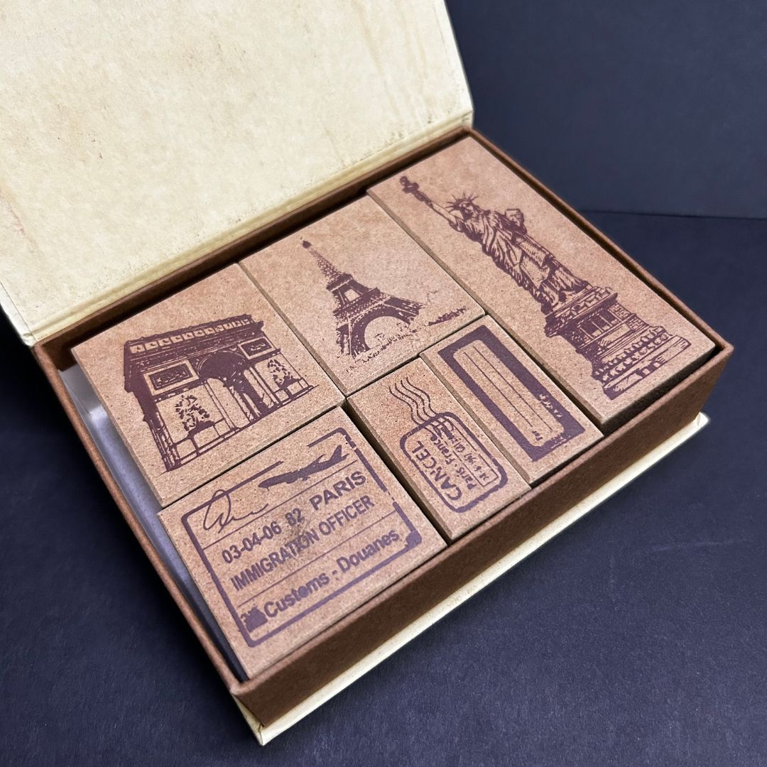 Eiffel Tower - Wooden Journal Stamp Set