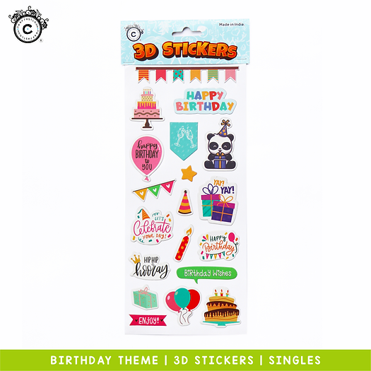 3D Stickers - Birthday